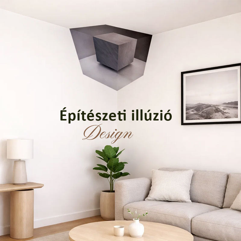 3D optikai illúziós sarok falmatrica