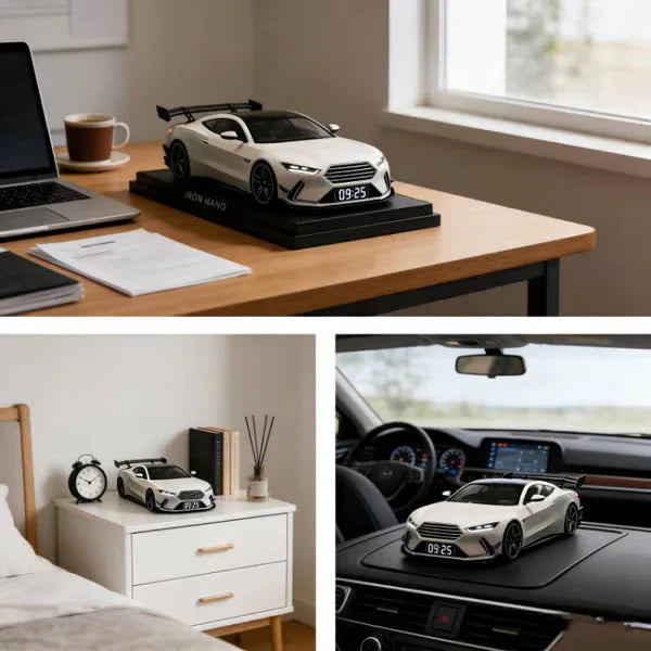 📢📢60% KEDVEZMÉNY !!🎅【🎁A legjobb karácsonyi ajándék🎁】🎄Hiperautós ébresztőóra –🏎️Valósághű GTR motor és fényeffektek