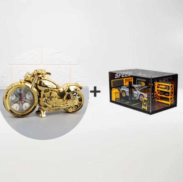 🎁Ingyenes rózsa nyaklánc🎅 ÜNNEPI KIÁRUSÍTÁS🏍️⏰Kreatív Motoros Ébresztőóra🎁